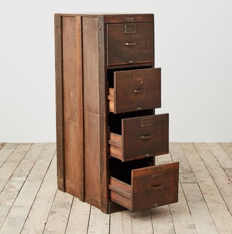 wood filing cabinet​